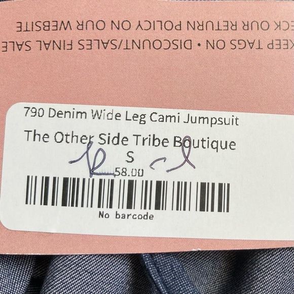 Romper Jumpsuit Chambray Denim Wide Leg Lightweight Cami  Culottes Womens Small - Picture 15 of 16